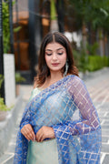 Banarasi Brocade Blue Suit Set