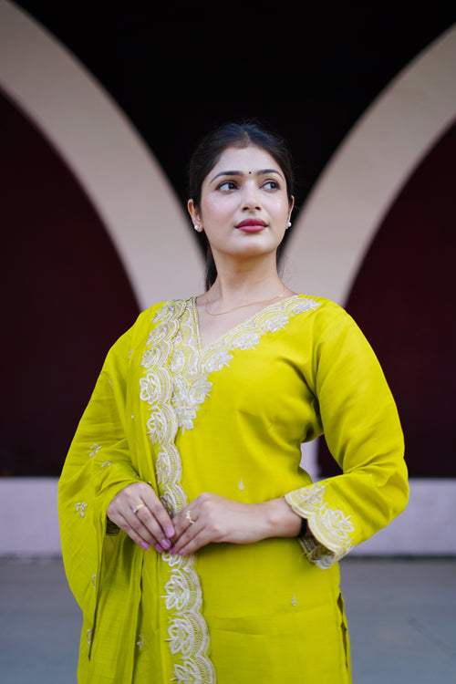 Silk Chanderi Blend Suit